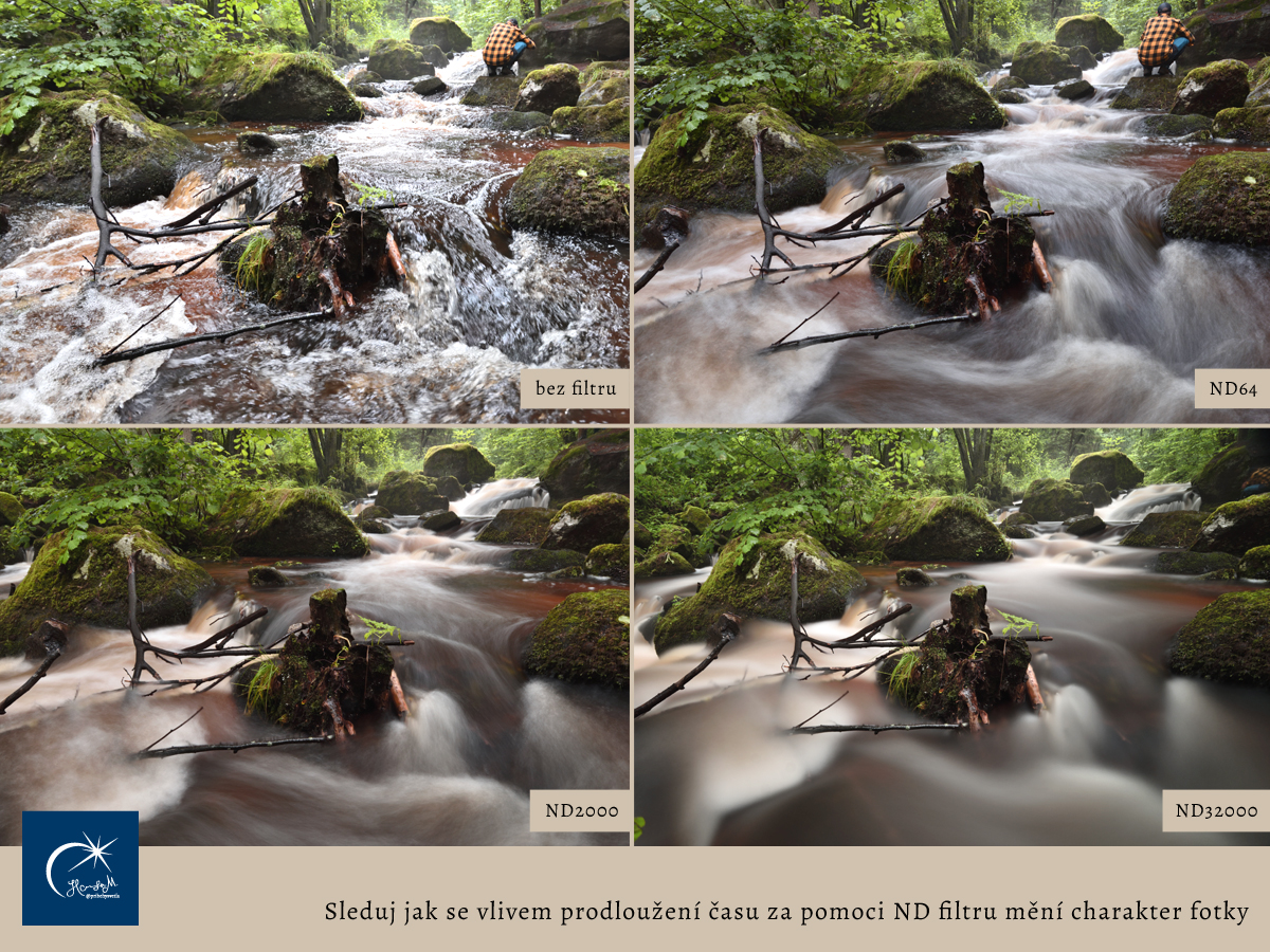Sleduj jak se vlivem prodloužení času za pomoci ND filtru mění charakter fotky